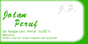 jolan peruf business card